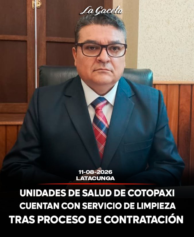 Unidades de salud de Cotopaxi cuentan con servicio de limpieza tras proceso de contratación