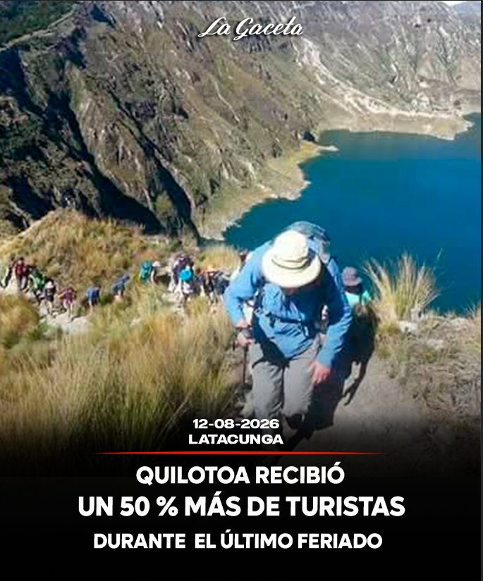 Quilotoa recibió un 50 % más de turistas durante el último feriado