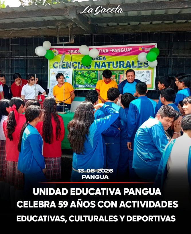Unidad Educativa Pangua celebra 59 años 