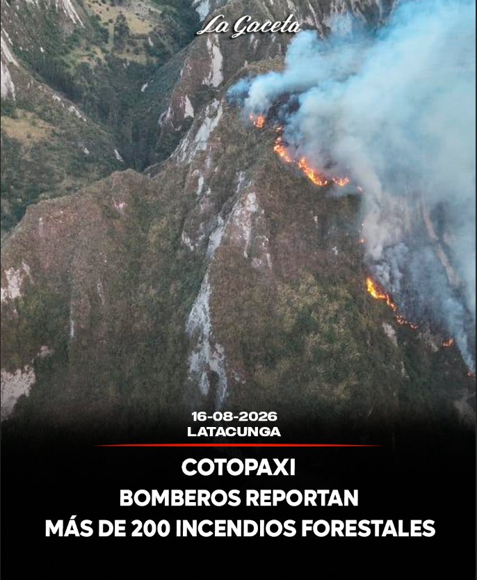 Bomberos reportan más de 200 incendios forestales en Cotopaxi