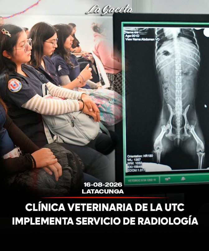 Clínica Veterinaria de la UTC implementa servicio de radiología