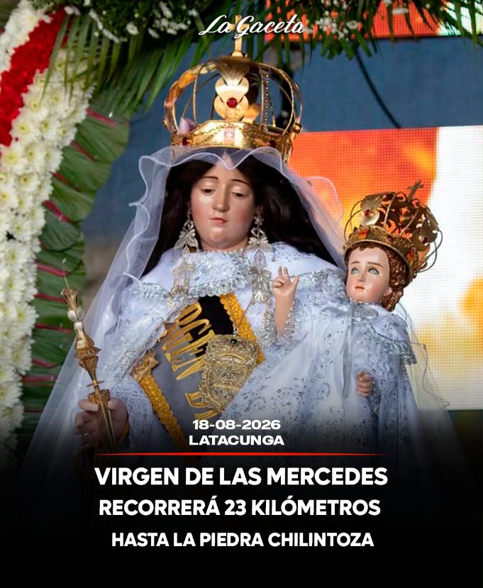 Virgen de las Mercedes recorrerá 23 kilómetros hasta la piedra Chilintoza