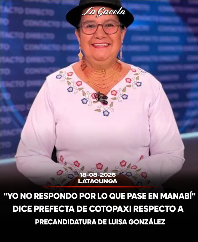 “Yo no respondo por lo que pase en Manabí” 