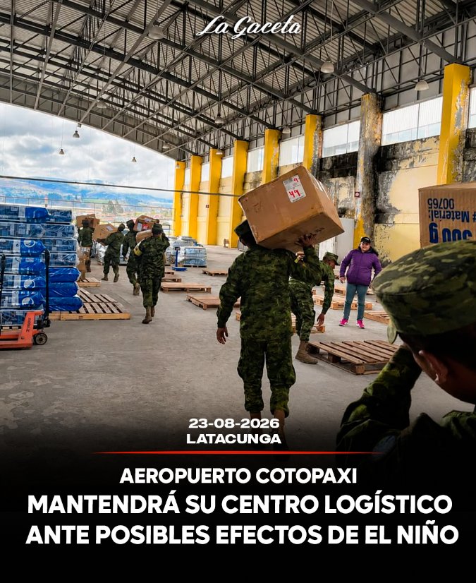 Aeropuerto Cotopaxi mantendrá su centro logístico ante posibles efectos de El Niño