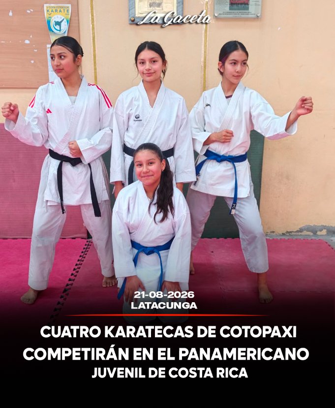 Cuatro karatecas de Cotopaxi competirán en el Panamericano Juvenil de Costa Rica