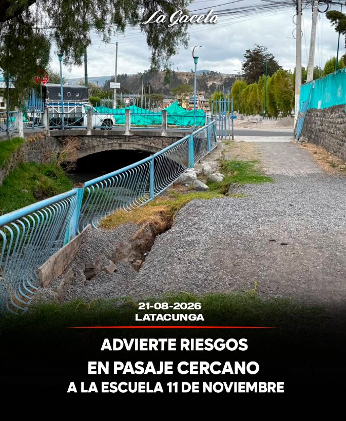 Advierten riesgos en pasaje cercano a la escuela Once de Noviembre