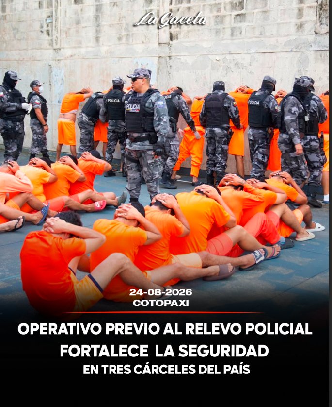 Operativo previo al relevo policial fortalece la seguridad en tres cárceles del país
