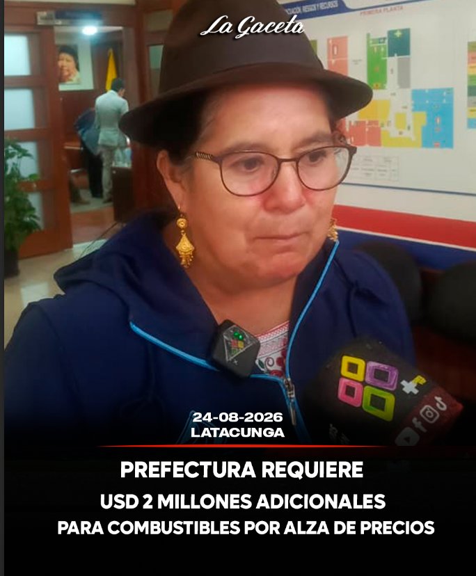 Prefectura requiere USD 2 millones adicionales para combustible por alza de precios