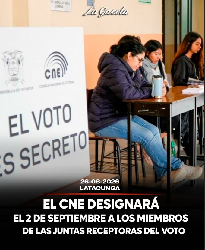 El CNE designará el 2 de septiembre a los miembros de las juntas receptoras del voto