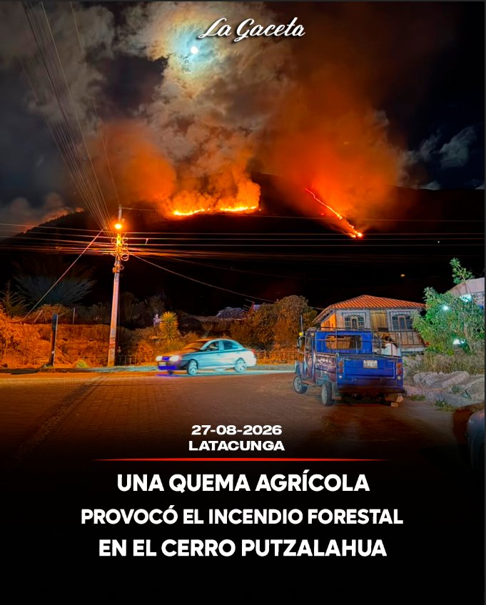 Una quema agrícola provocó el incendio forestal en el cerro Putzalahua