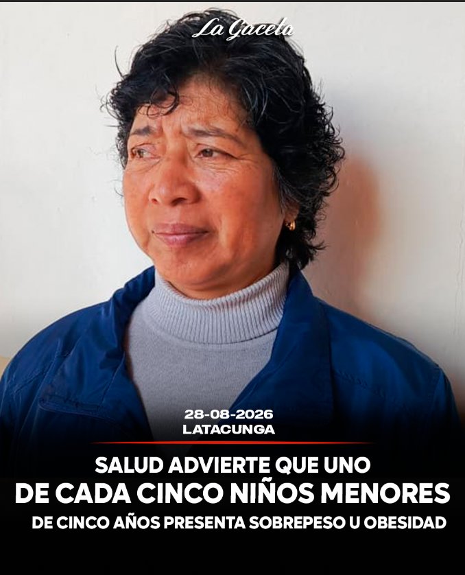 Salud advierte que uno de cada cinco niños menores de cinco años presenta sobrepeso u obesidad