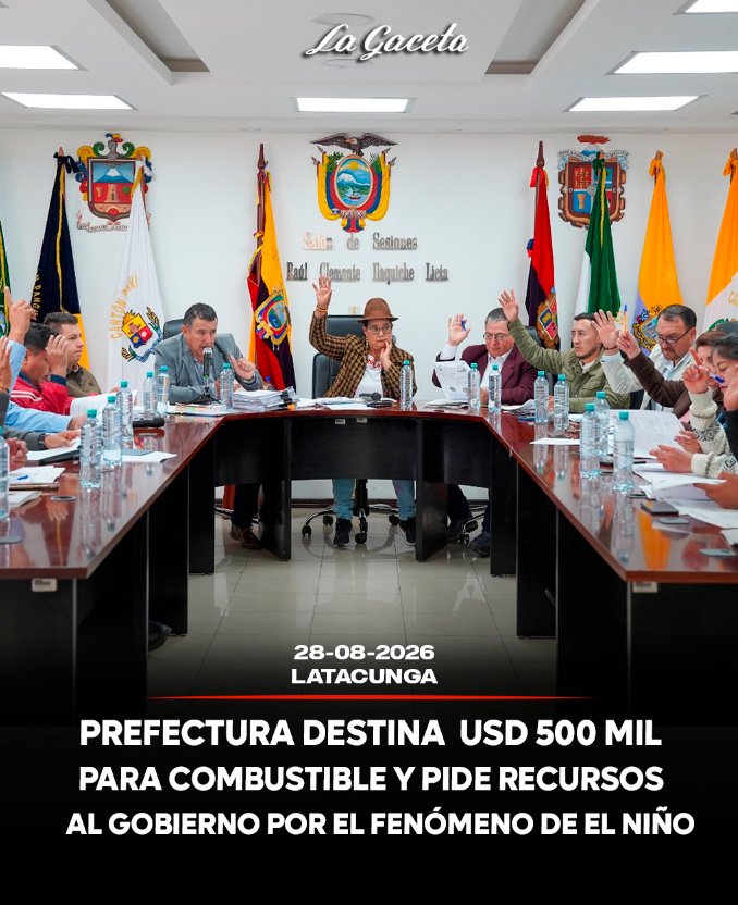 Prefectura destina USD 500 mil para combustible y pide recursos al Gobierno por el fenómeno de El Niño