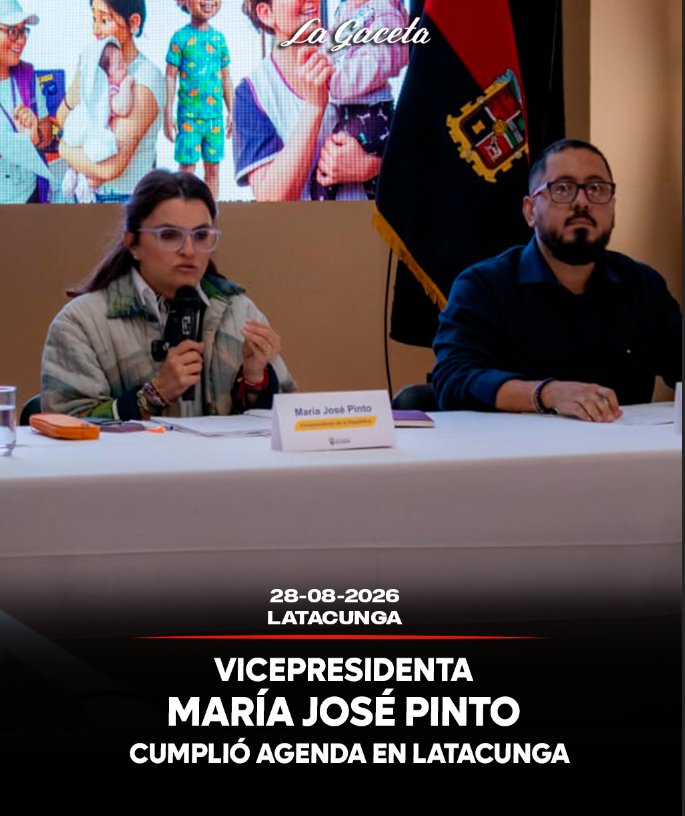 Vicepresidenta María José Pinto cumplió agenda en Latacunga
