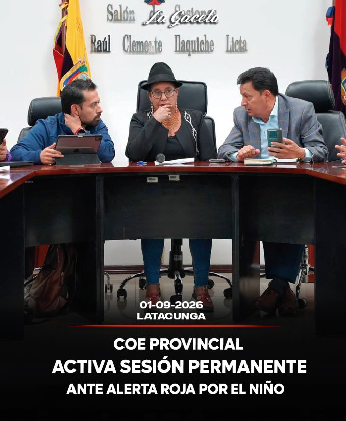 COE Provincial activa sesión permanente ante alerta roja por El Niño