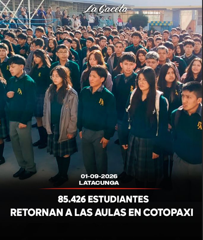 85.426 estudiantes retornan a las aulas en Cotopaxi 