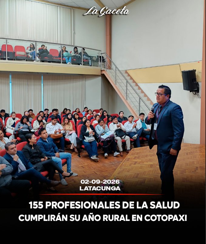 155 profesionales de la salud cumplirán su año rural en Cotopaxi