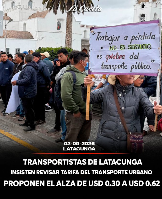 Transportistas de Latacunga insisten en revisar tarifa del transporte urbano