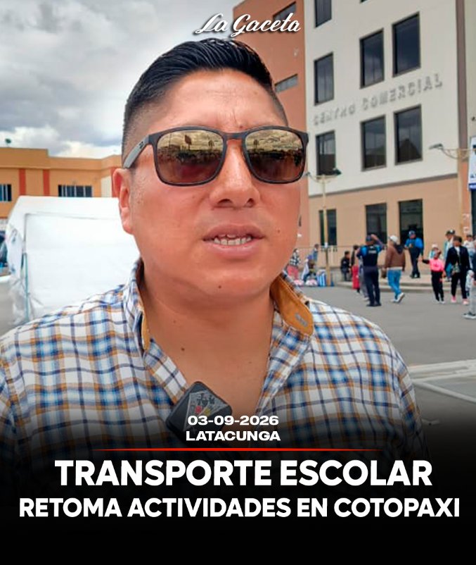 Transporte escolar retoma actividades en Cotopaxi