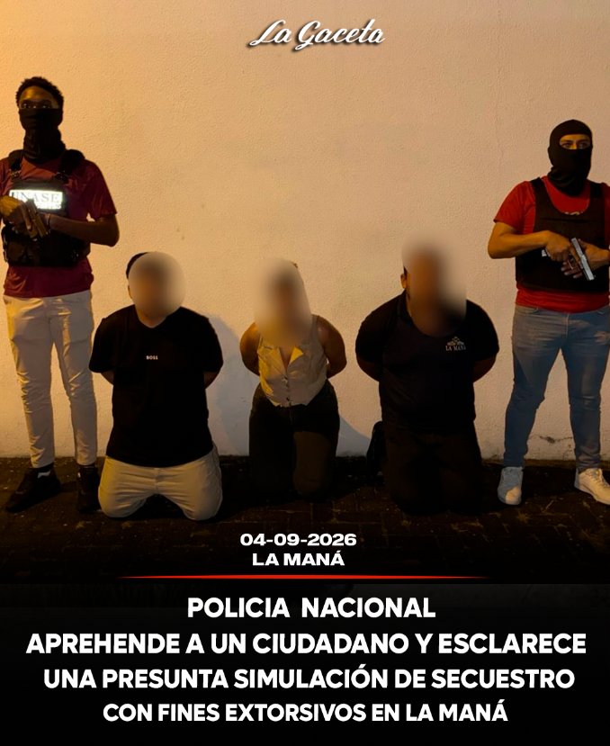Policía Nacional aprehende a un ciudadano y esclarece una presunta simulación de secuestro con fines extorsivos en La Maná