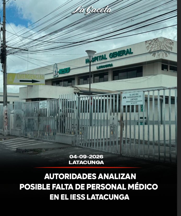 Autoridades analizan posible falta de personal médico en el IESS Latacunga 