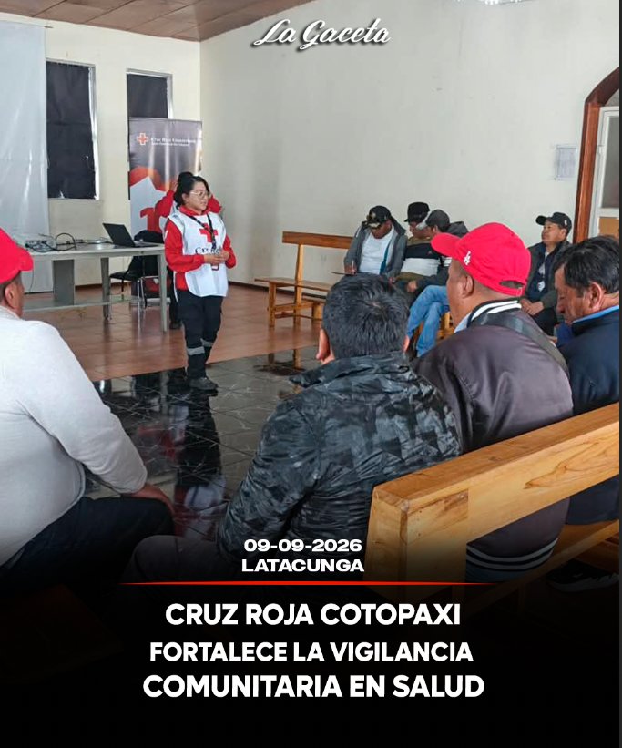 Cruz Roja Cotopaxi fortalece la vigilancia comunitaria en salud