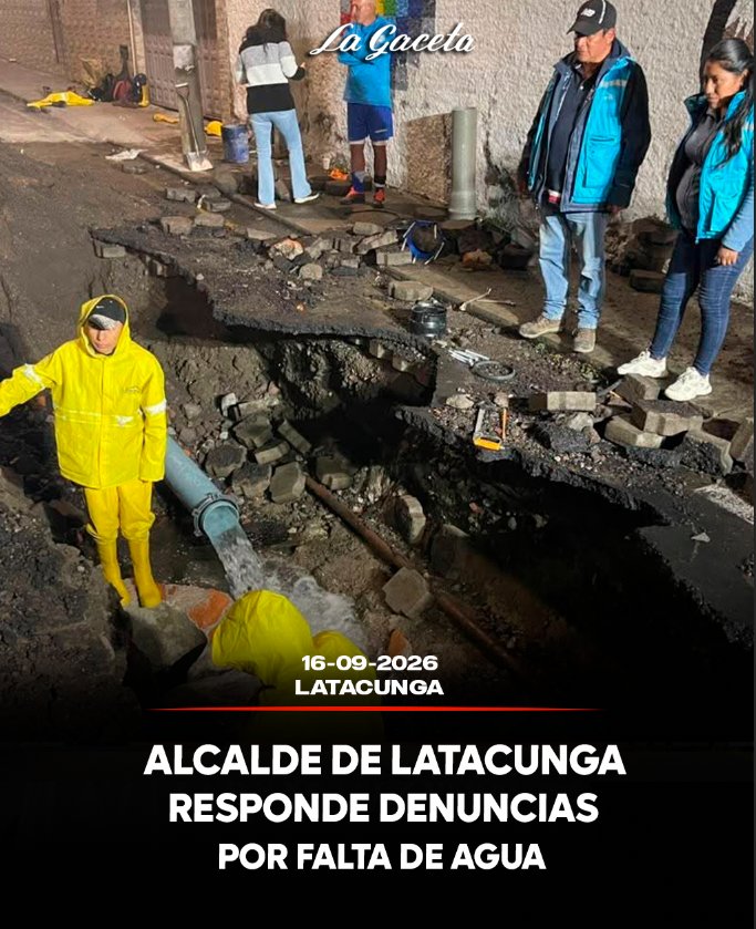Alcalde de Latacunga responde denuncias por falta de agua