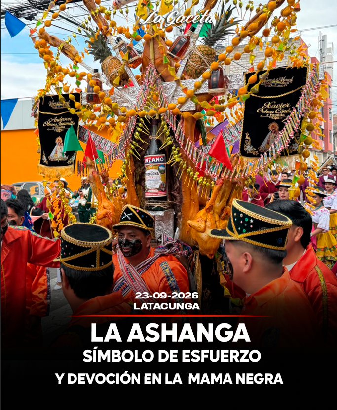 La ashanga, símbolo de esfuerzo y devoción en la Mama Negra