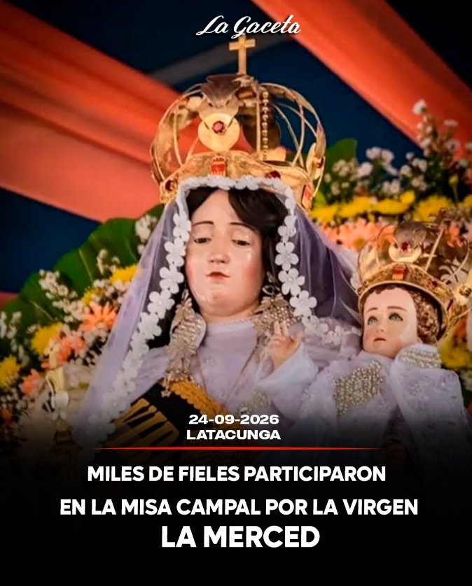 Miles de fieles participaron en la misa campal por la Virgen de La Merced