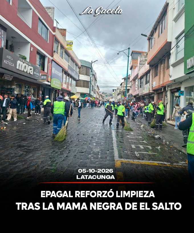 EPAGAL reforzó limpieza tras la Mama Negra de El Salto