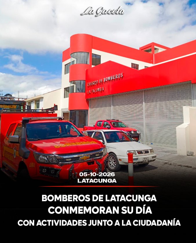Bomberos de Latacunga conmemoran su Día con actividades junto a la ciudadanía