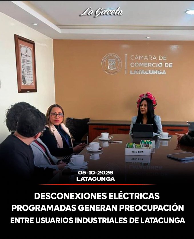 La Cámara de Comercio y la Empresa Eléctrica de Cotopaxi mantuvieron una reunión, en el contexto de los apagones.