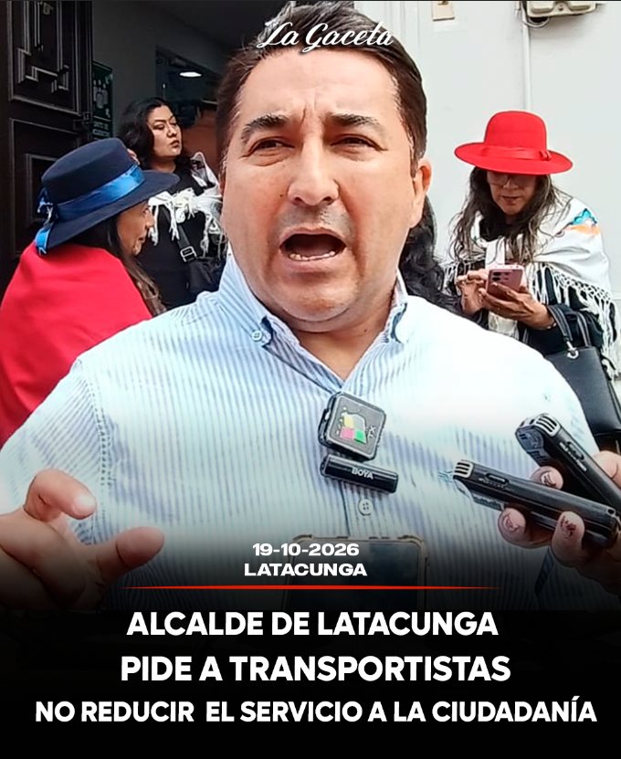 Alcalde de Latacunga pide a transportistas no reducir el servicio a la ciudadanía