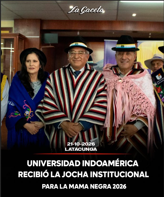 Universidad Indoamérica recibió la jocha institucional para la Mama Negra 2026