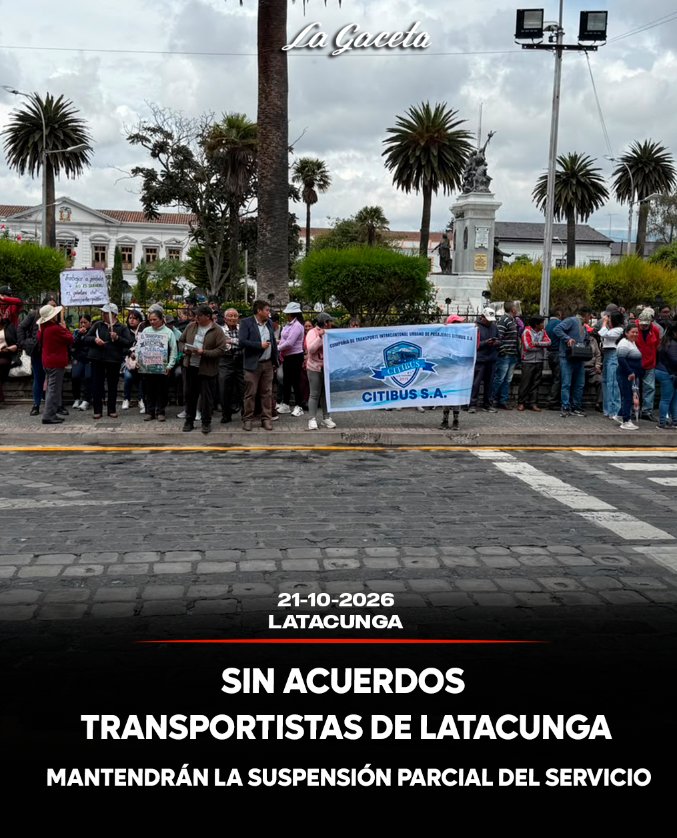 Transportistas de Latacunga mantendrán la suspensión parcial del servicio