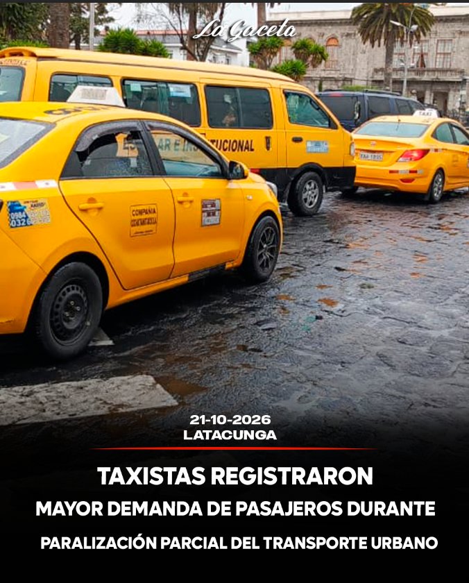 Taxistas registraron mayor demanda de pasajeros durante la paralización parcial del transporte urbano
