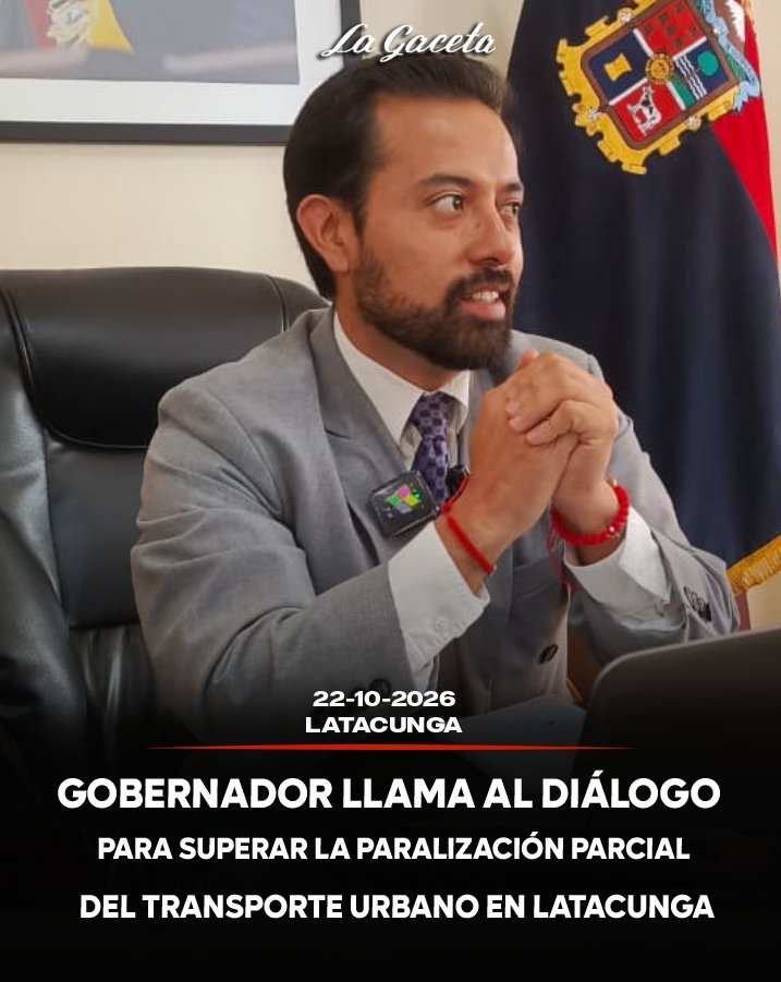 Gobernador llama al diálogo para superar la paralización parcial del transporte urbano en Latacunga