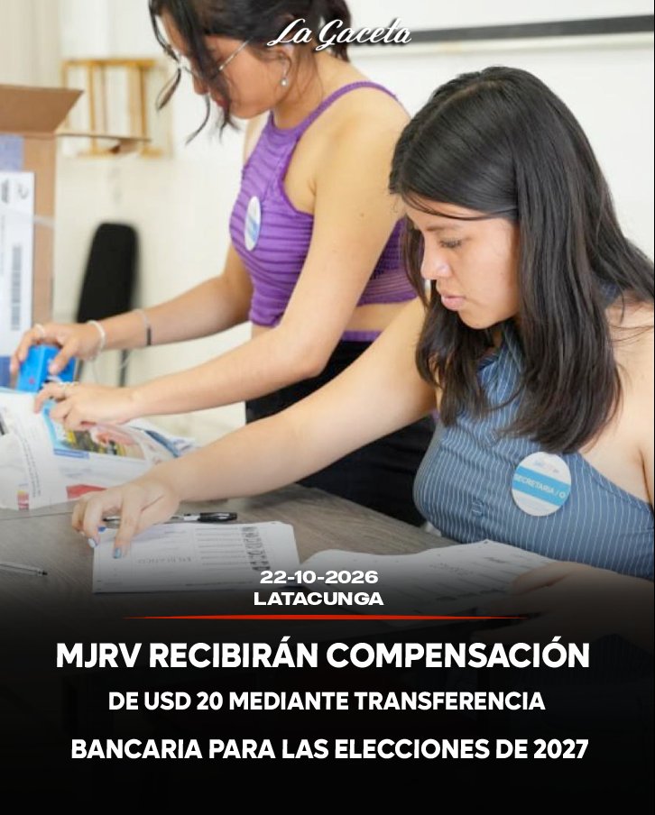 MJRV recibirán compensación de USD 20 mediante transferencia bancaria para las elecciones de 2027