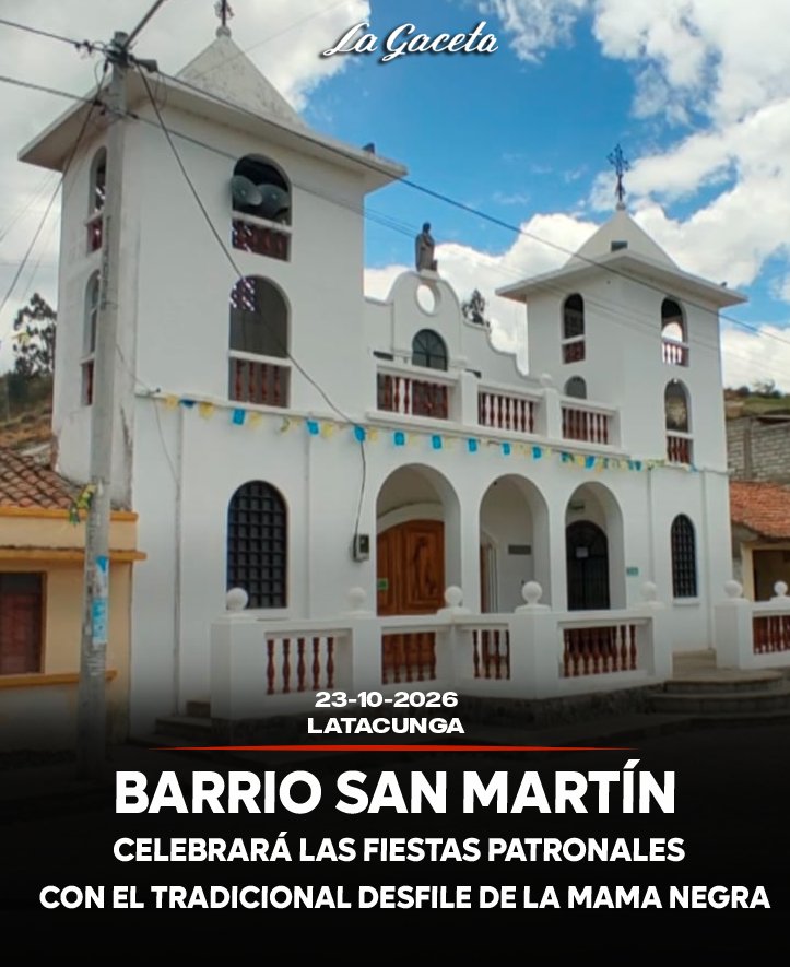Barrio San Martín celebrará sus fiestas patronales con el tradicional desfile de la Mama Negra