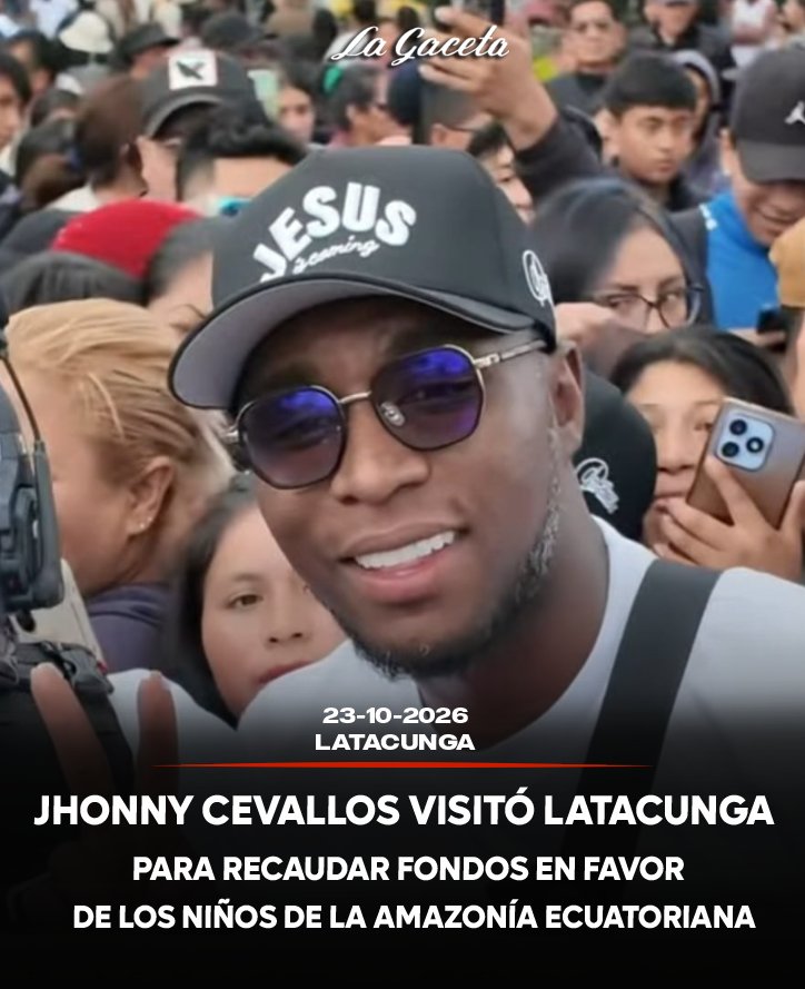 Jhonny Cevallos visitó Latacunga para recaudar fondos en favor de niños de la Amazonía ecuatoriana